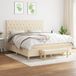 Maison Exclusive - Boxspringbed met matras, crème, 160x200 cm, gestoffeerd