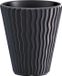 Prosperplast Plantenpot/bloempot Sand Waves - buiten/binnen - kunststof - antraciet - D35 x H38 cm - met binnenpot