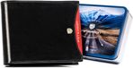 PETERSON PTN 304.01 2-1-1 portefeuille en cuir noir + rouge