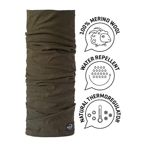 Wind X-Treme Unisex Merino Wool Halswarmer - bruin/kaki