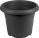 Hega Hogar Plantenbak - Antraciet - D14 x H11 cm - Kunststof - Rond