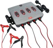 Carpoint BX-6 Acculader – 12V – 4 Accu’s Tegelijk – 16A – Volautomatisch 5-Staps – LED Displays – IP64 – Lood/AGM/GEL