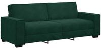 vidaXL Driezitsbank Fluweel Donkergroen 220x78x84 cm