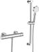 Merkloos Thermostaat douche-armatuur met doucheset - chroom - complete set