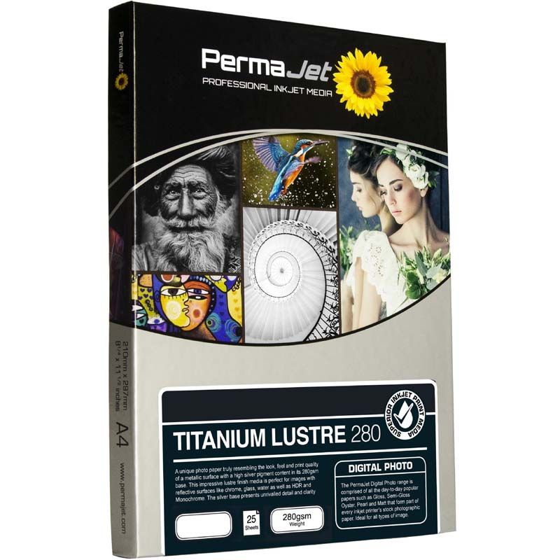 PermaJet Titanium Lustre Metallic 280gsm - A4 - 25 vel