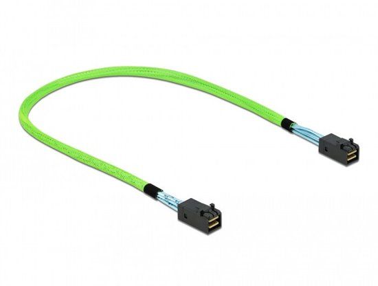 DeLOCK 86624 SAS-kabel - 0,5 m - Groen