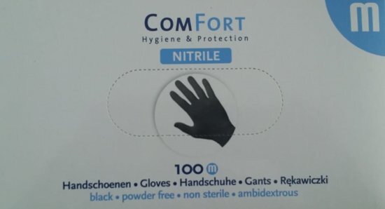 Comfort Nitrile Handschoenen Ongepoederd Medium 100 Stuks