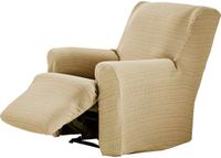 ECOMMERC3 Elastische jacquard fauteuilhoes - beige fauteuilhoes, uit één stuk, ademend en slijtvast, eenvoudig te installeren en te verwijderen