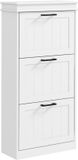 Homcom Klapbare schoenenkast - 54x24x117,5cm - MDF - Wit
