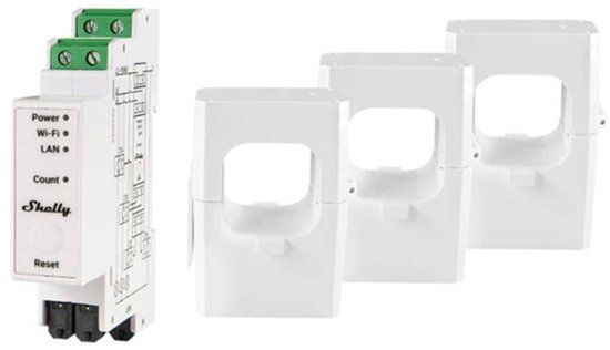 Shelly Pro 3EM 400A Elektriciteitsmeter - WiFi