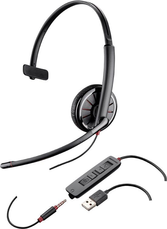 Poly C315-M Headset Bedraad Hoofdband Oproepen/muziek Zwart