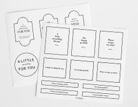 Dailylike Labels, plakpapier, lijst, afmetingen en designs, gesorteerd, 20 x 17,5 cm, 2 vellen