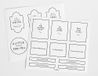 Dailylike Labels, plakpapier, lijst, afmetingen en designs, gesorteerd, 20 x 17,5 cm, 2 vellen