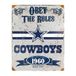 Party Animal NFL Dallas Cowboys vintage reliëf metalen bord