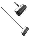 VEVOR Rollende gazonbeluchter, 21 inch zware handmatige rollende beluchter gazon met afneembaar handvat en 33 ijzeren spikes