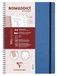 Clairefontaine 783464C Nomaddict (ex Age Bag) Spiraalschrift Afscheurbare Strook My.Notes Blauw - A4 21x29,7cm - 120 Uitscheurbare Pagina's Gelijnd - Wit Papier 90g - Omslag Glanskarton Lederkorrel
