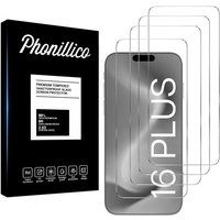 Phonillico® Gehard glas voor iPhone 16 PLUS [Pack 4]