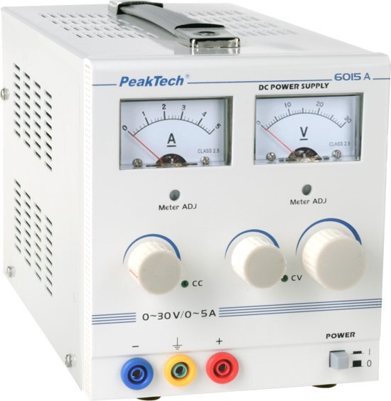 Peaktech 6015 A Analoge voeding, 0 - 30 V / 0 - 5 A DC