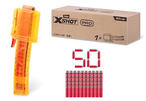 XSHOT XShot SKINs Pro Dart Clip en 50x Pro Darts van ZURU, Toy Foam Dart Blaster Accessoire, Major Brand Compatibel