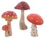 Solidchoice - 3 stuks décorations de jardin en résine en forme de champignon pour paysage