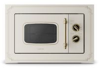Klarstein Victoria 20 inbouw magnetron - retro, 20 L, 800 W magnetron / 1000 W grillvermogen, 3 combinatiefuncties, roestvrij staal, incl. Montageframe, ivoor