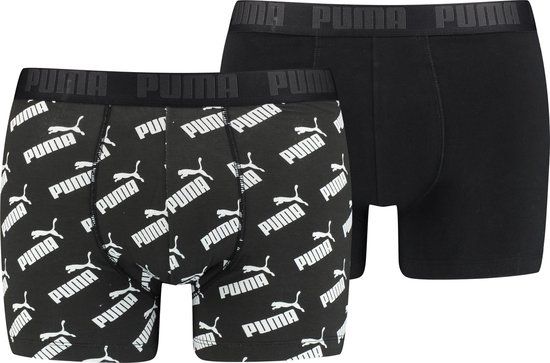 Puma AOP Boxer 2-pack - Black - Men's Size L