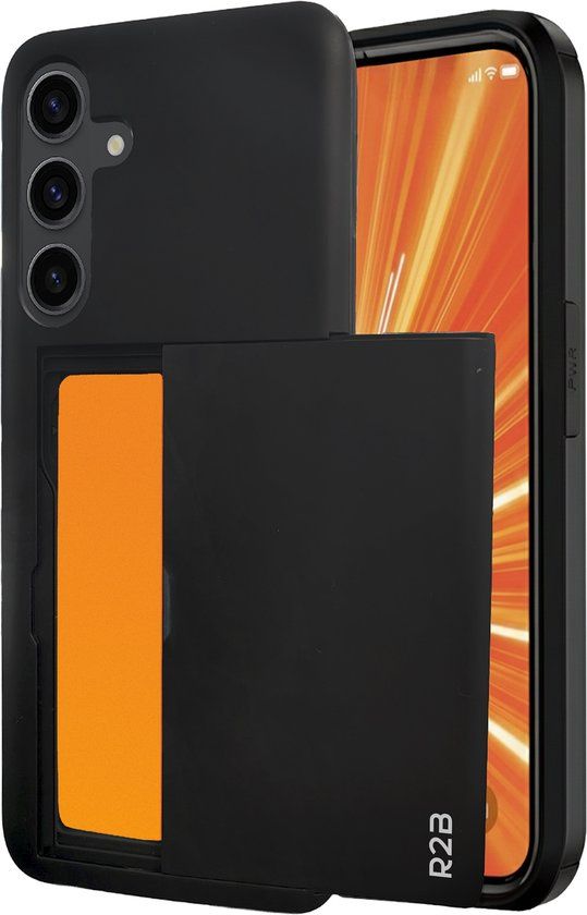 R2B Hoesje geschikt voor Samsung Galaxy S26 FE met Pasjeshouder - Zwart