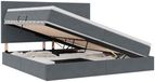 vidaXL Lit avec rangement et matelas Gris foncé 200 x 200 cm Velours