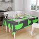 Bonamaison Tafelkleed, Anti-Mold, Sneldrogend, Waterdicht, 100% Polyester Tafellaken, Neon groene rook, 140 x 160 Cm