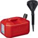 ProPlus Pat Europe B.V. Jerrycan rood voor olie en brandstof van 10 liter met een handige grote trechter van 39 cm