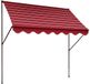 Angerer Klemluifel, exclusief met handslinger, terras/balkon, eenvoudige montage zonder boren, Made in Germany, hoogwaardige stof, uv-bestendig, in hoogte verstelbaar, waterafstotend, 300 cm, bordeaux