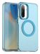 Selected by GSMpunt.nl Samsung MagSafe Compatibel Backcover Hoesje Geschikt voor Samsung Galaxy A56 / A36 - Blauw & Semi-Transparant Design - Stijlvol & Goede Bescherming