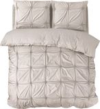 Sleeptime Punch pintuck Dekbedovertrek - 240x200/220 + 2 x kussenslopen 60x70 - Taupe