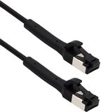 MaxTrack UFTP CAT8.1 flexibele netwerkkabel | buigbare connectoren | TPE | zwart | 1 meter