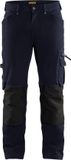Blåkläder Werkbroek 4-weg stretch X1900 zonder spijkerzakken 1989-1644 - Donker marineblauw/Zwart - C150