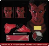 Boland Halloween Make-up kit Duivel - zwart, wit, rood
