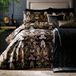 Jungle housse de couette, Noir/Or, 200x200 cm, 2 taies d'oreiller, 100% coton