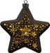 Anna's Collection Led ster glas sterren 19 cm zwart/goud