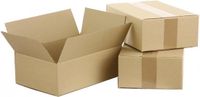 Merkloos / Sans marque 10 x A4 Cardboard Boxes - Brown Single Wall Cardboard 30.5x22x15cm / American folding box / shipping box