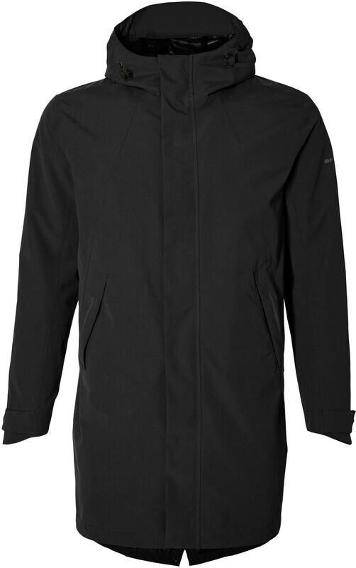 Basil Mosse Regen Parka Heren, jet black