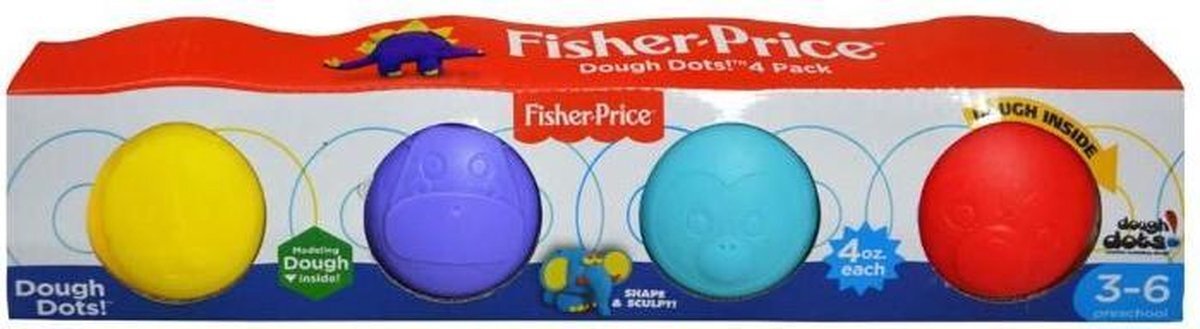 Fisher-Price Fisher Price Dough Dots! Klei 4 pack