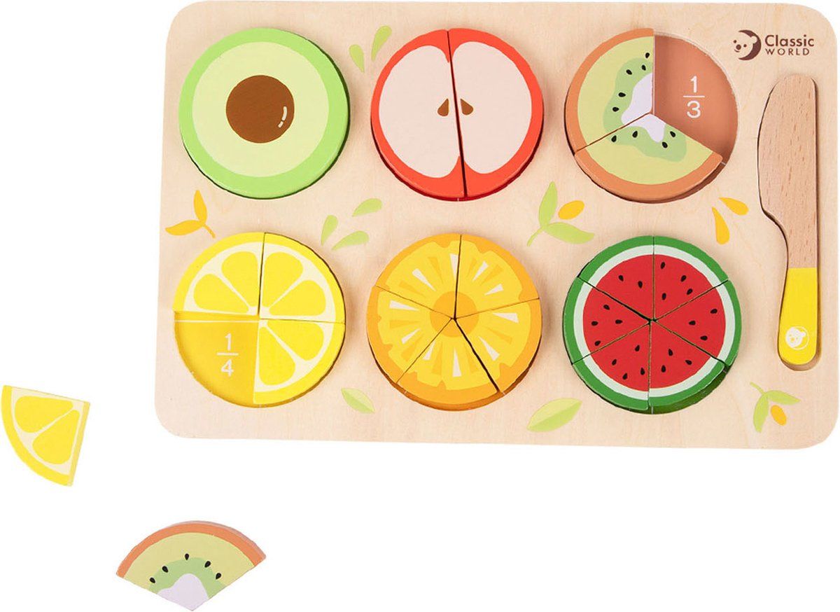 Classic World houten fruit puzzel breuken - 6927049021428