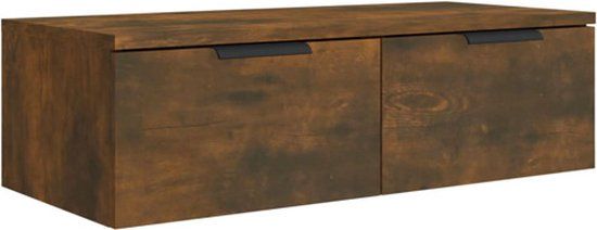 vidaXL Wandkast 68x30x20 cm bewerkt hout gerookt eikenkleurig