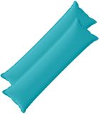 vidaXL Kussensloop 2 st houten turquoise 40 x 145 cm polyester