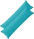vidaXL Kussensloop 2 st houten turquoise 40 x 145 cm polyester