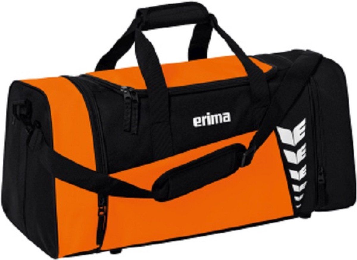 Erima Six Wings Sporttas Maat M Oranje-Zwart - Polyester - Zwart