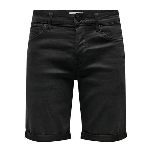 Only & Sons Men's Black Denim Shorts - Ply Life - XS