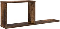 vidaXL Zwevende schappen Gerookt eiken 80 x 15 x 30 cm Bewerkt hout