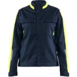 Blåkläder Dames Werkjas Industriejas Stretch XXL Dunkel Marineblau/High Vis Gelb