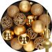 Decoris Boules de Noël - Plastique - 17 pièces - 6 cm - Doré